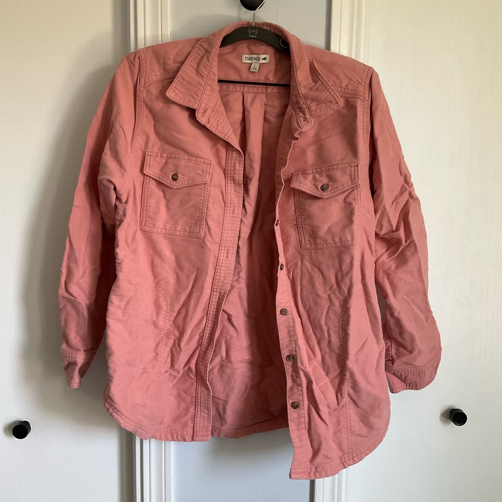 Morrison shirt jacket in rose dawn color